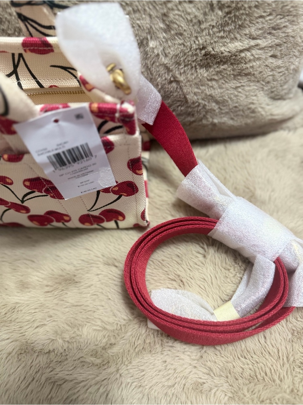 Coach Cherry-Print Mini Tote in Pink and Red - Picture 4 of 4